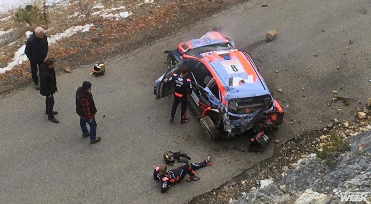 Ott Tanak Monte Carlo Rally Crash