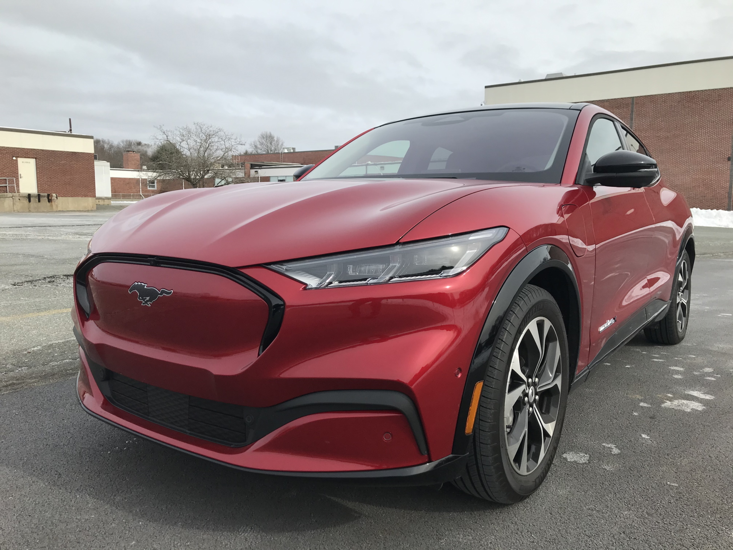 2021 ford mustang mach-e premium front red