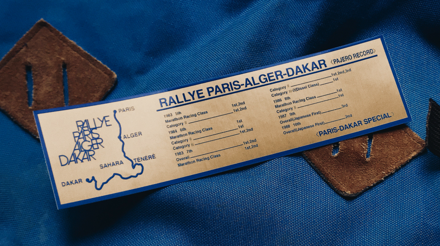 The 1988 Paris Dakar Edition Pajero stickers