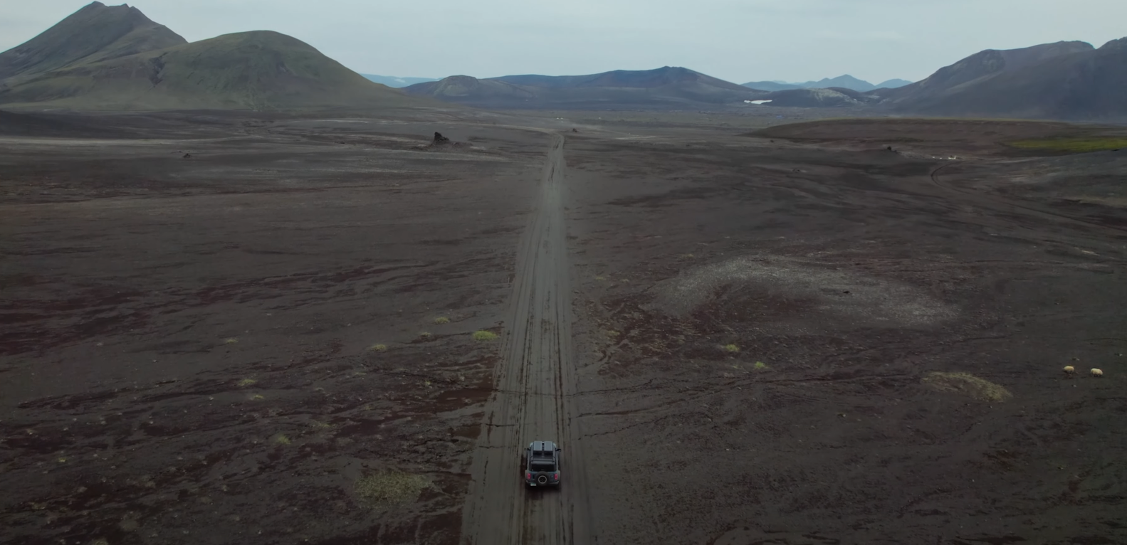 ford bronco drives across iceland